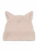 Чепчик (шапочка) детская AMAROBABY Fashion Cat, бежевый AB-OD22-NE16FCa/03-38