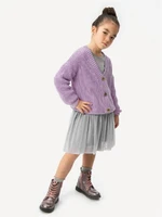 Кардиган детский Amarobaby KNIT, сиреневый AB-OD21-KNIT19/17-98