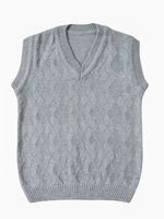 Жилет для мальчика Amarobaby Pure Love, School, вязаный, серый AB-OD21-PLS1001/11-122