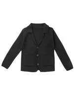 Жакет для мальчика, Amarobaby Pure Love, School, вязаный, черный AB-OD21-PLS2001/09-122