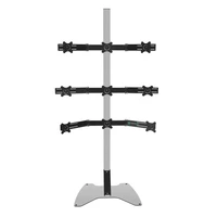 Напольная стойка на 9 мониторов ONKRON FSPRO1L-33 Silver для размера 15"-28" 1717245290