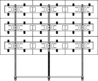 Мобильная напольная стойка для 9-ти панелей EliteBoard EW-5533FFM для размера 55" 317785729