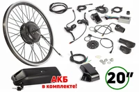 Мотор-колесо (комплект) Gelbert 36V 350W LCD 20" передний + АКБ 36V 10Ah (HL) 773848253