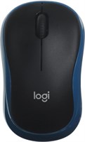 Мышь беспроводная Logitech M185, радио, оптическая, USB, 1000dpi, черный и синий [910-002632] 1891713