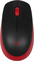 Мышь беспроводная Logitech M190, радио, оптическая, USB, 1000dpi, черный и красный [910-005908] 1929303