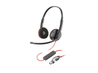 Гарнитура Plantronics Blackwire 3320 3220 Stereo USB-C Headset +USB-C/A Adapter (Bulk) (8X228A6), цвет черный 1079920079
