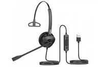 Fanvil HT301-U Моно гарнитура USB, кож.зам., HD Audio, складной микрофон, 1,8м., 73г. 988800986