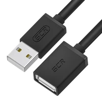 GCR Удлинитель 1.0m USB 2.0 AM/AF, черный, GCR-55069 1206073216