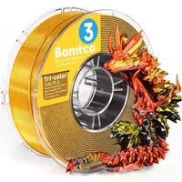 PLA Silc пластик Bamtco Tri-color Red-Gold-Black трехцветный (1кг) 872853698
