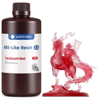 Фотополимер Anycubic ABS-Like Resin 3.0 Translucent Red (Прозрачный красный) (1кг) 1092151102