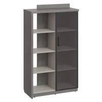 Шкаф-стеллаж высокий WOOD&amp;STONE СФ-534182, дрифтвуд/бетон чикаго темный, 1037х455х1770 мм 61640330