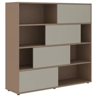 Стеллаж с дверьми купе VELION VMCS 1615, аметист/кобра, 1600х450х1517 мм 1617467374