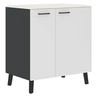 Тумба под фригобар JAY JGR 8655, ясень белый/белый/антрацит, 860х550х940 мм 1508773936