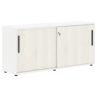 Шкаф низкий EDIS ELC 1643, ясень траун/черный/белый, 1606х430х750 мм 1379622356