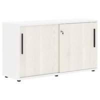 Шкаф низкий EDIS ELC 1343, ясень траун/черный/белый, 1346х430х750 мм 1421954915