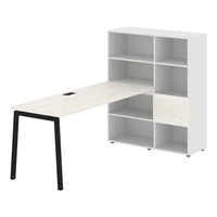 Стол-стеллаж EDIS L ELRST 1117, ясень траун/черный, 2190х1120х1355 мм 418789409