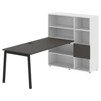 Стол-стеллаж EDIS L ELRST 1217, мокко/черный, 1790х1250х1355 мм 739008401