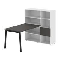 Стол-стеллаж EDIS L ELRST 1213, мокко/черный, 1790х1250х1355 мм 146120234
