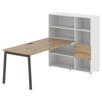 Стол-стеллаж EDIS L ELRST 1217, дуб денвер светлый/мокко, 2190х1250х1355 мм 724516238