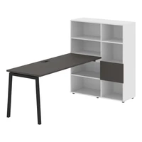 Стол-стеллаж EDIS L ELRST 1117, мокко/черный, 2190х1120х1355 мм 580559803
