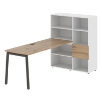Стол-стеллаж EDIS L ELRST 1117, дуб денвер светлый/мокко, 2190х1120х1355 мм 123725950