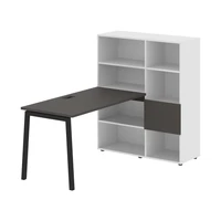 Стол-стеллаж EDIS L ELRST 1113, мокко/черный, 1790х1120х1355 мм 1254034412