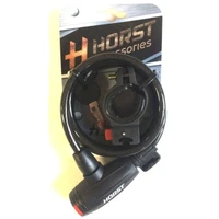 Трос-Замок HORST 8х1500мм, с крепл. к велосипеду,черный (09-100160) 1591604688