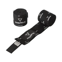 Бинт боксерский INSANE PRINT IN23-HW400, хлопок/нейлон, черный, 2,5 м 2131860734