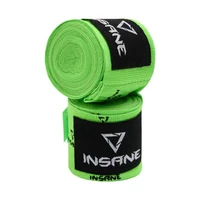 Бинт боксерский INSANE PRINT IN23-HW400, хлопок/нейлон, зеленый, 3,5 м 231428784