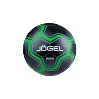 Мяч футбольный J_gel Intro №5, черный/зеленый 1595215770