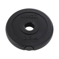 Диск пластиковый BASEFIT BB-203, 26 мм, 0,5 кг, черный 796313558