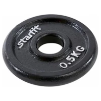 Диск чугунный STARFIT BB-204, 26 мм, 0,5 кг, черный 909549392