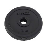 Диск пластиковый BASEFIT BB-203, 26 мм, 1 кг, черный 1587458986