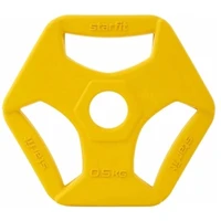 Диск обрезиненный с хватами STARFIT BB-205, 26мм, 0,5 кг, желтый 2040435263