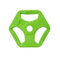 Диск обрезиненный с хватами STARFIT BB-205, 26мм, 1,25 кг, зеленый 1306359687