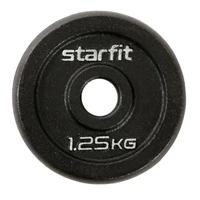 Диск чугунный STARFIT BB-204, 26 мм, 1,25 кг, черный 1365480157