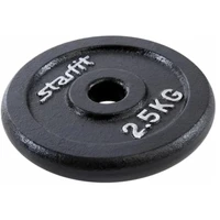 Диск чугунный STARFIT BB-204, 26 мм, 2,5 кг, черный 710679374