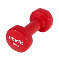 Гантель виниловая STARFIT DB-101, 3 кг, красный 1393382247