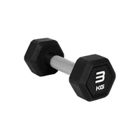 Гантель гексагональная STARFIT DB-301PRO 3 кг, обрезиненная, черный 2030615951