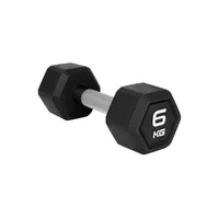 Гантель гексагональная STARFIT DB-301PRO 6 кг, обрезиненная, черный 2046427261
