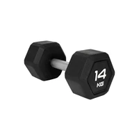 Гантель гексагональная STARFIT DB-301PRO 14 кг, обрезиненная, черный 881213423