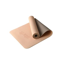 Коврик для йоги и фитнеса STARFIT FM-201 TPE, 0,4 см, 183x61 см, персиковый/серый 2006487049