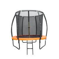 Батут DFC KENGOO II 10ft внутр.сетка, лестница, оранж/черн (305см) 1653650183