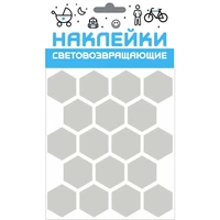 Наклейка световозвращающая COVA SPORT 'Сота',100х85mm 402667083