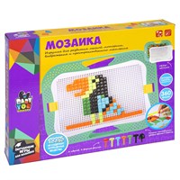 Мозаика для малышей "ПИКСЕЛЬНАЯ" в чемодане, 6 цветов, 360 деталей Baby You Bondibon (арт. ВВ5319) 219287582