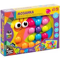 Мозаика для малышей 36 крупных фишек, 9 картинок-шаблонов, чемоданчик Baby You Bondibon (арт. ВВ5022) 1504348049
