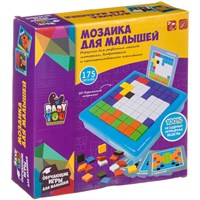 Мозаика для малышей Bondibon ПИКСЕЛЬНАЯ, 20 карточек с различной степенью сложности, 40 заданий, 175 деталей (арт. ВВ4122) 324701331