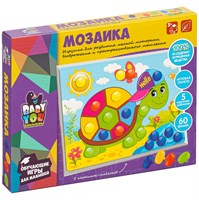 Мозаика для малышей 60 фишек-гвоздиков, 5 картинок-шаблонов Baby You Bondibon (арт. ВВ5094) 673264358