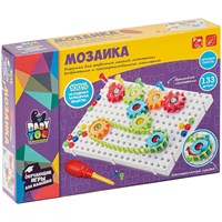 Мозаика для малышей с шестеренками и отверткой, 133 детали Baby You Bondibon (арт. ВВ5093) 1694122884