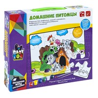 Пазл для раскрашивания Bondibon Baby You "Домашние питомцы" с красками (арт. ВВ2825) 1318620151